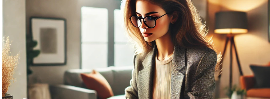 kobieta przy komputerze, laptop